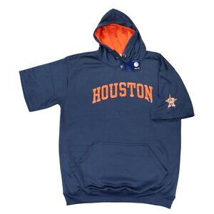 Houston Astros Short Sleeve Kangaroo Pocket Drawstring Hoodie Sweatshirt NWT